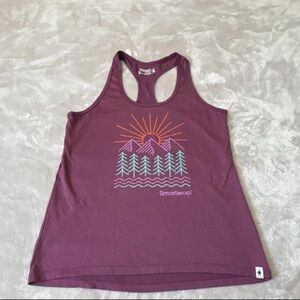 Smartwool Merino Sport 150 Wool Purple Racerback Tank Top Women's S